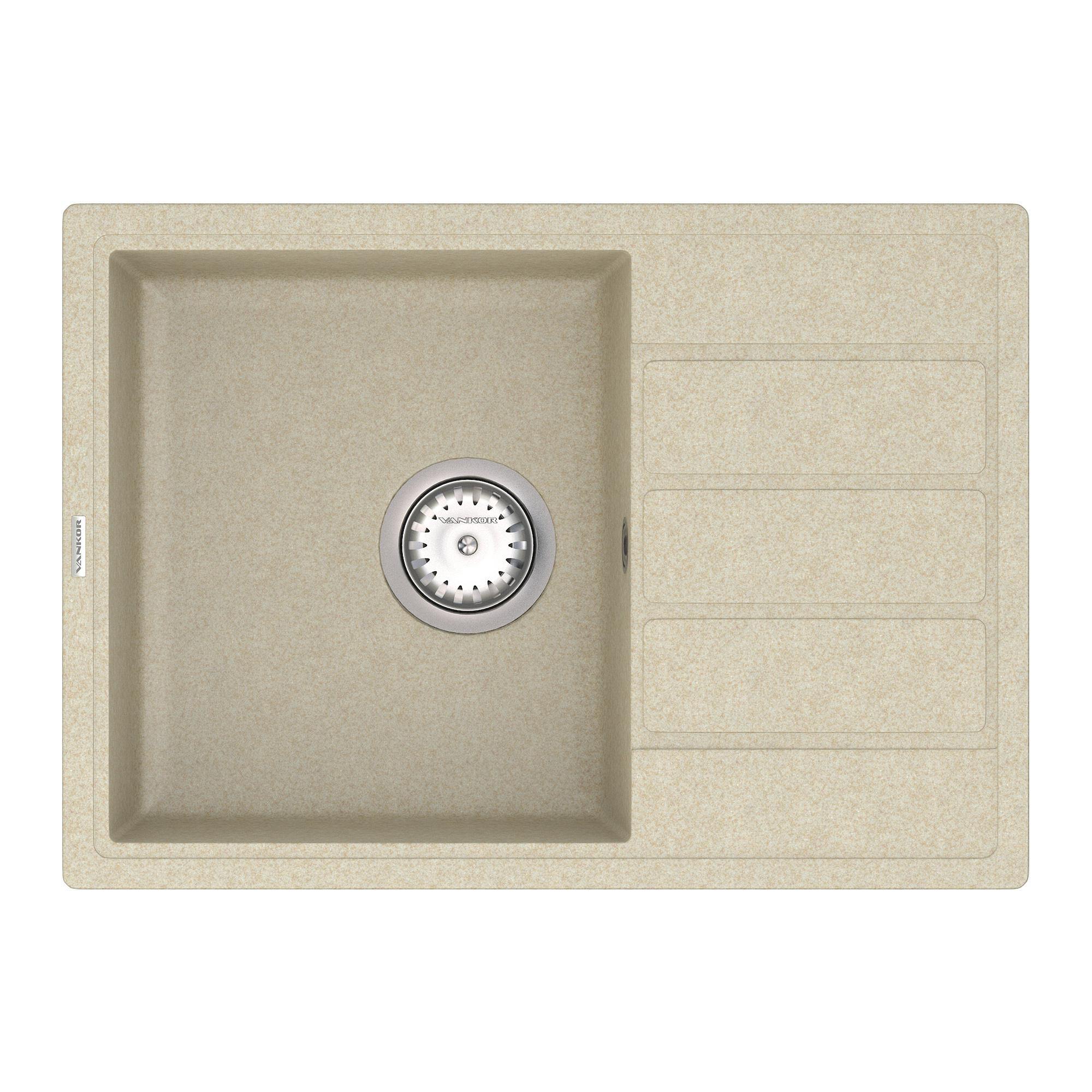 Мойка для кухни Vankor Easy EMP 02.62 + сифон Beige (74825)