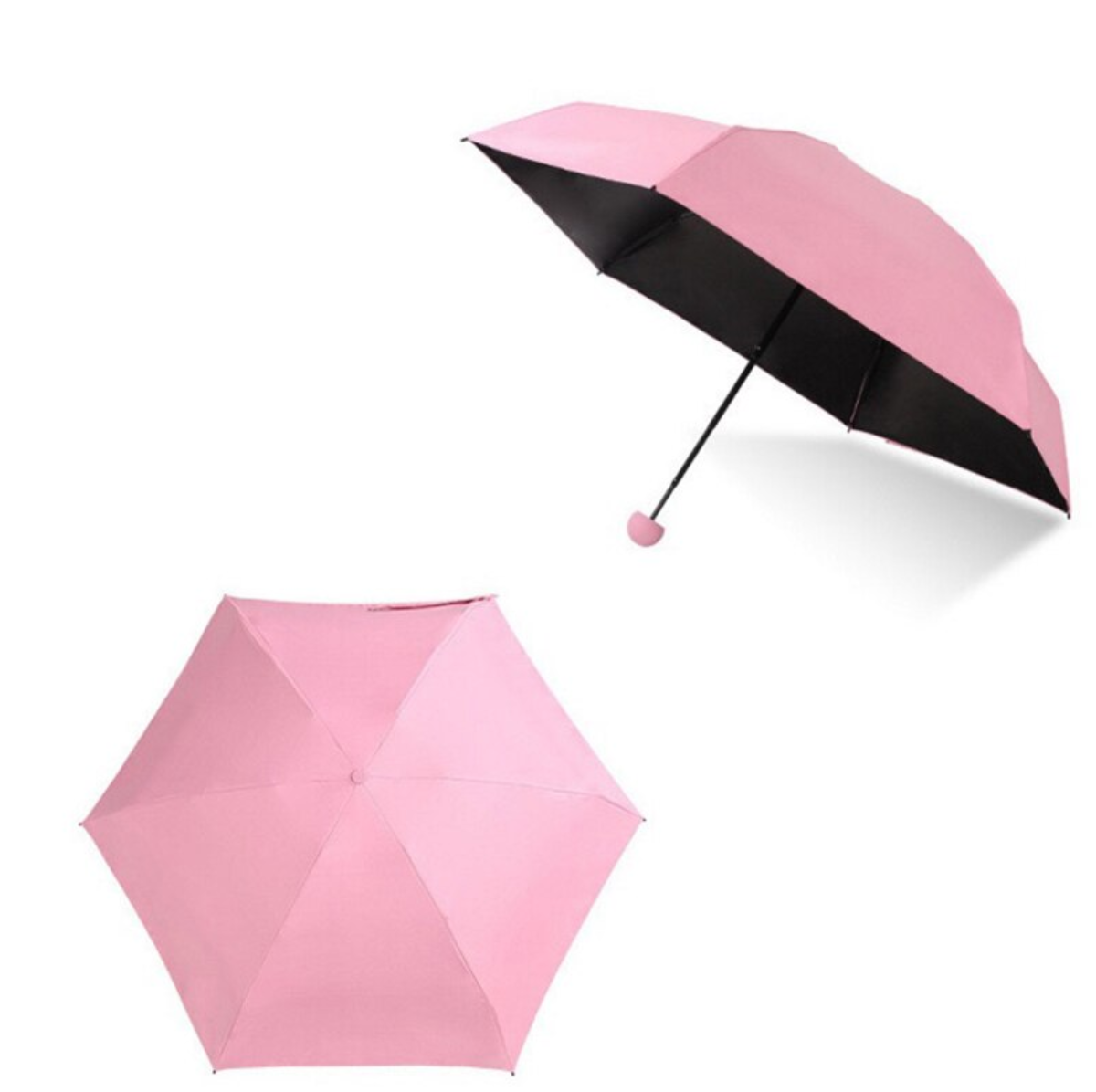 Мини-зонтик Capsule Umbrella-mini Designer All Seasons Black/Pink - фото 16