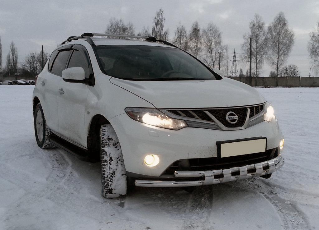 Передняя защита ST015 CAN для Nissan Murano 2008-2014 гг. нержавеющая сталь Хром