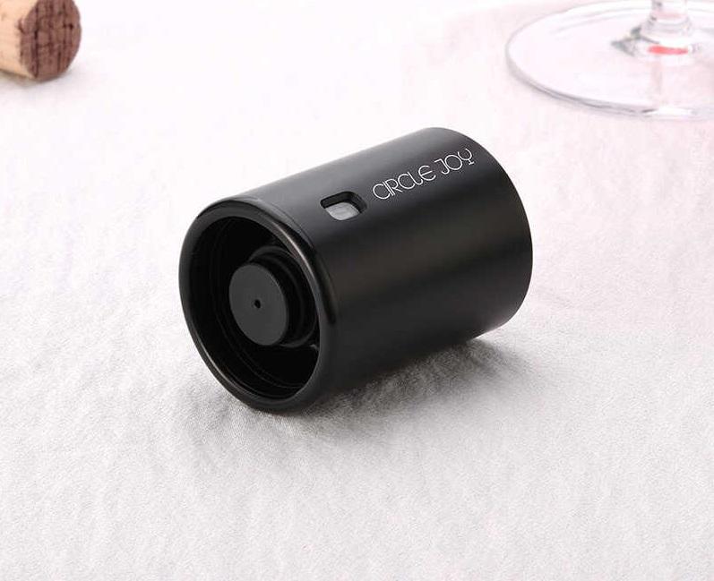 Вакуумна пробка для вина Circle Joy Wine Mini Stopper CJ-JS04 Black (45317) - фото 2