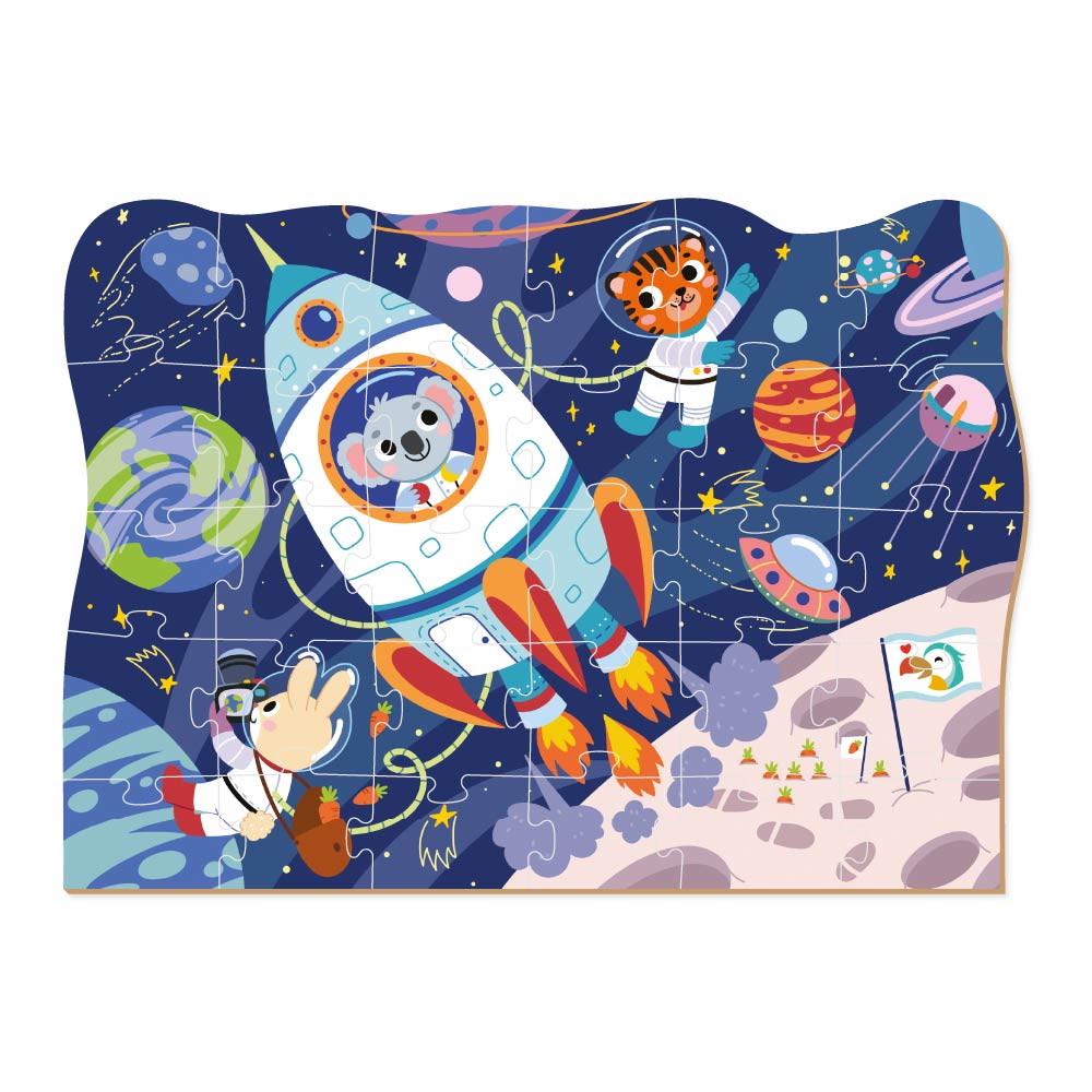 Пазл картонний дитячий Dodo Екскурсія в Космос 30 деталей - фото 4 Пазл картонний дитячий Dodo Екскурсія в Космос 30 деталей - фото 4