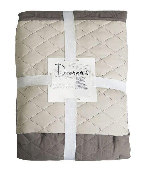 Покривало двостороннє Decorator Ромб 17 0808/13 0401 210x215 см Капучино/Бежевий (2020728) - фото 4