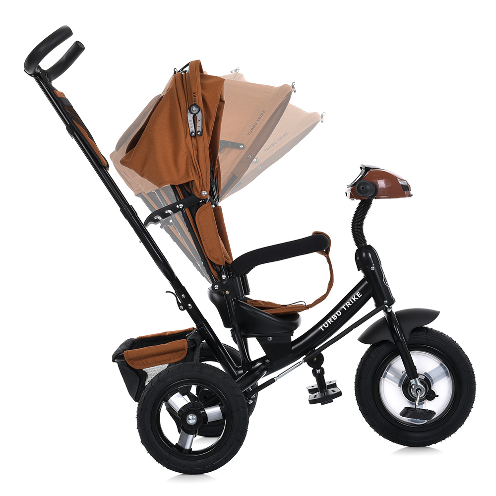 Велосипед трехколесный Turbo Trike MT 1006-11 с родительской ручкой Оранжевый - фото 3