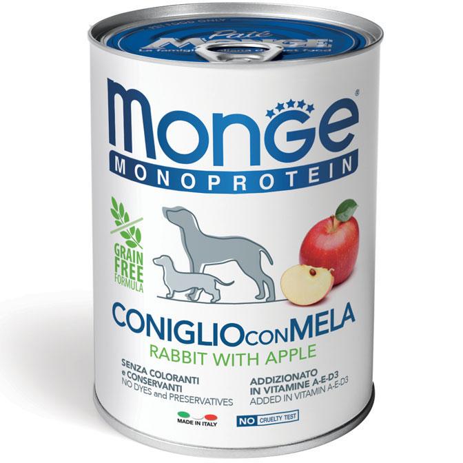 Корм для собак Monge FRUIT Monoprotein Кролик з яблуками 400 г (70014328) Корм для собак Monge FRUIT Monoprotein Кролик з яблуками 400 г (70014328)