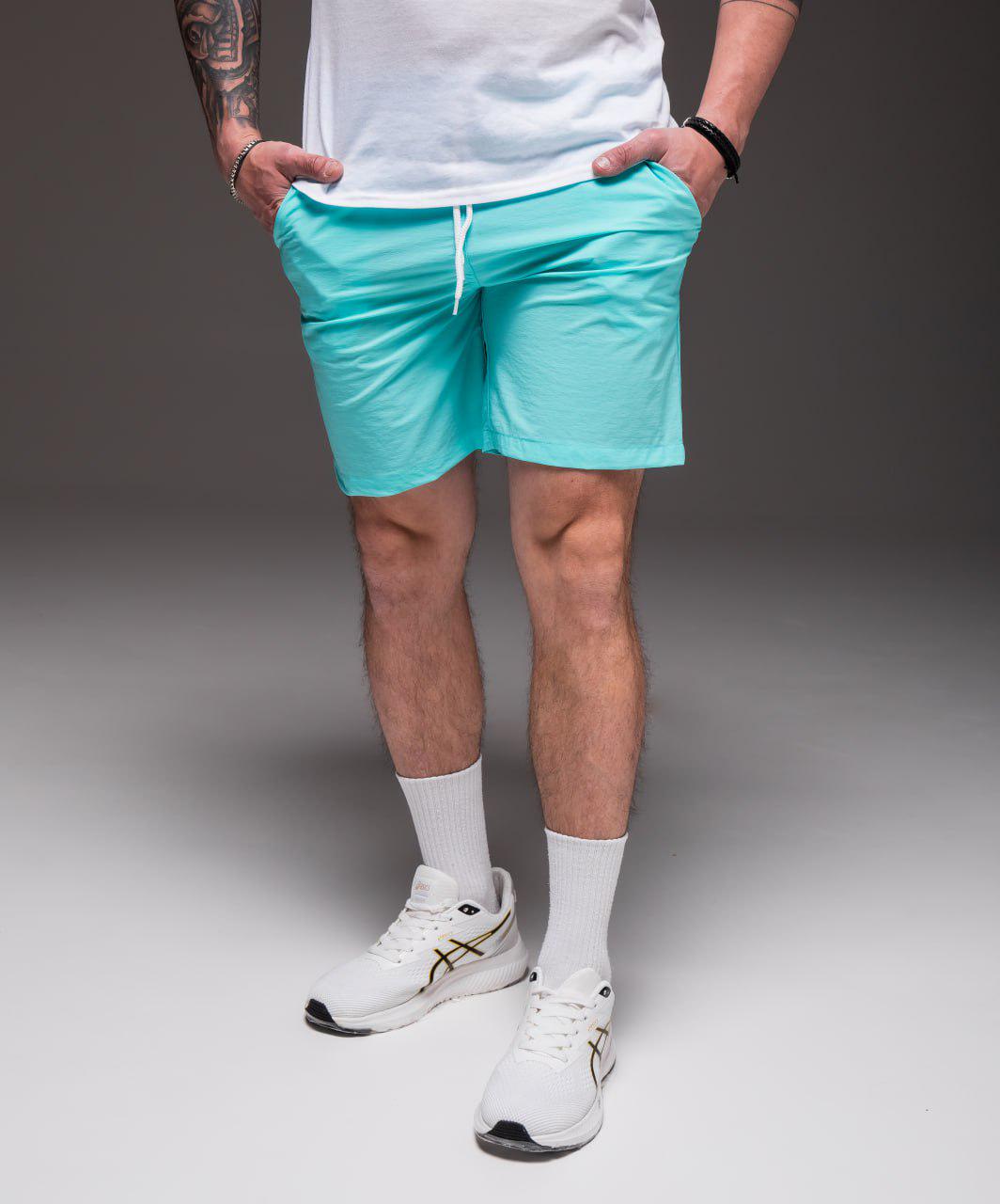 Шорты мужские Basic пляжные летние S Бирюзовый (2031/2/1) - фото 2 Шорты мужские Basic пляжные летние S Бирюзовый (2031/2/1) - фото 2