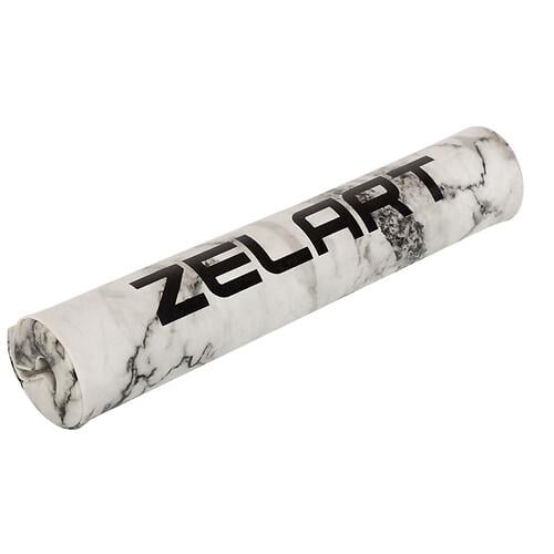 Накладка на гриф штанги смягчающая Zelart TA-7699-2 d-9 см l-40 см Бело-серо-черный (32312079)
