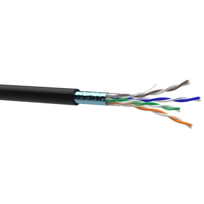 Кабель кручена пара ЗЗЦC F/UTP cat.5E 4x2x0,51 мм2 зовнішній комп'ютерний Чорний (1287314-1C)