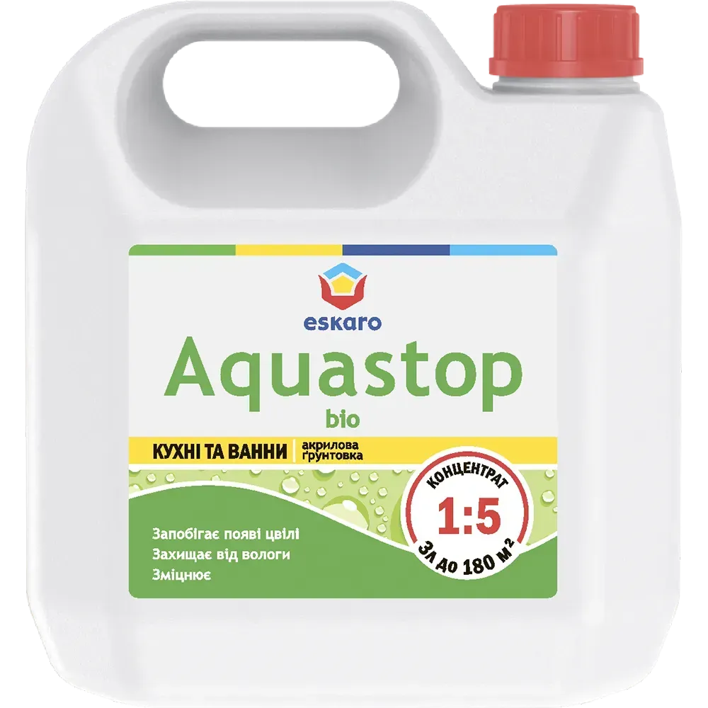 Грунтовка влагоизоляционная для внутренних работ Eskaro AQUASTOP BIO 3 л (2028273670)