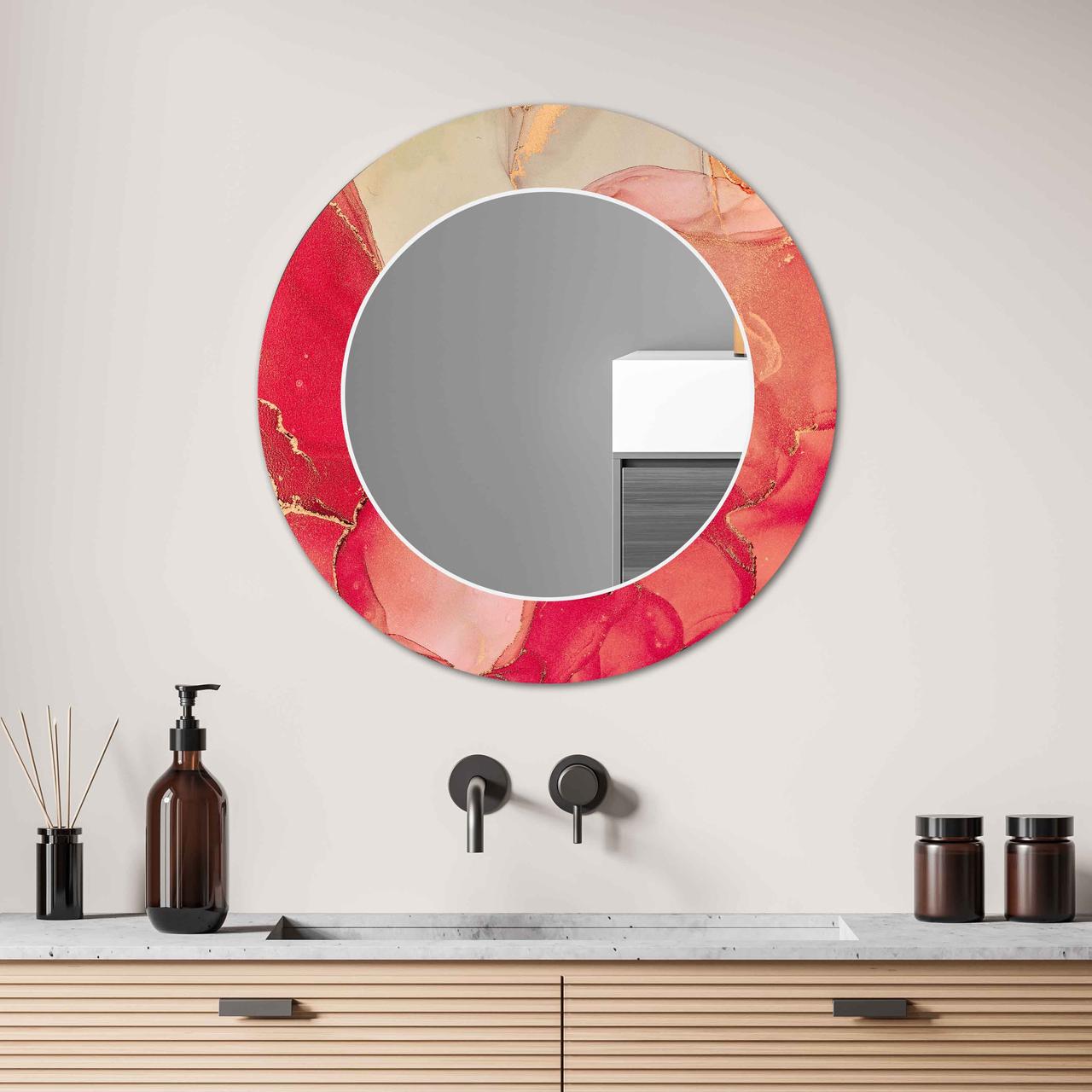 Зеркало на стену NovellaPrint с рисунком мрамора круглое 50 см (2015.1) Зеркало на стену NovellaPrint с рисунком мрамора круглое 50 см (2015.1)