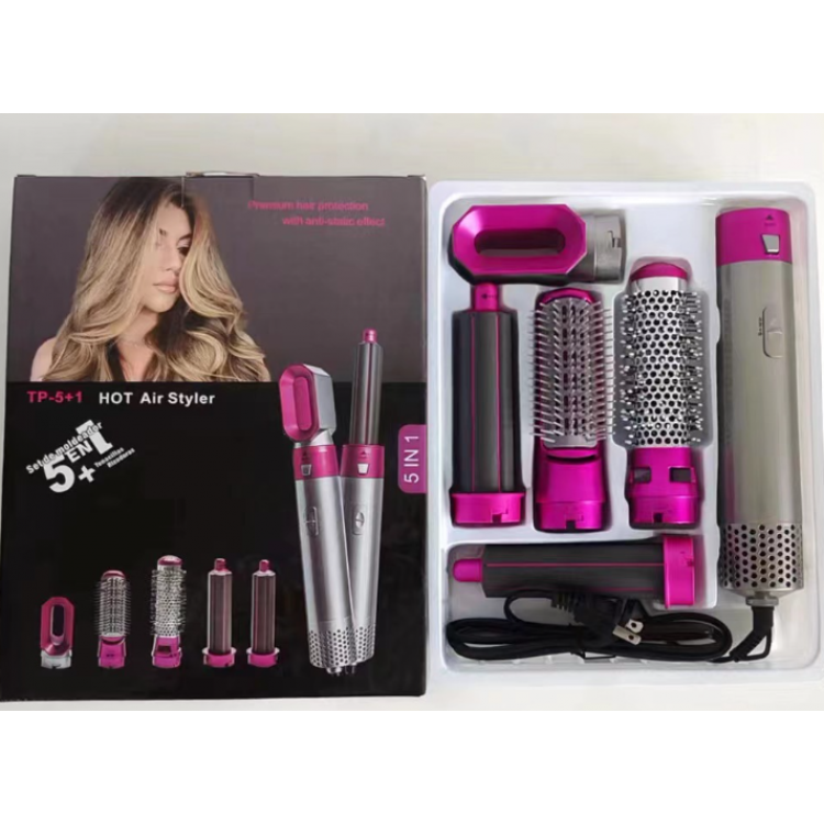 Фен-щетка стайлер EM Hot Air Styler 5в1 Серый (307) - фото 7 Фен-щетка стайлер EM Hot Air Styler 5в1 Серый (307) - фото 7