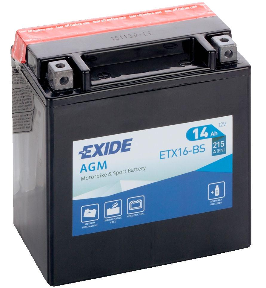 Аккумулятор EXIDE ETX16-BS