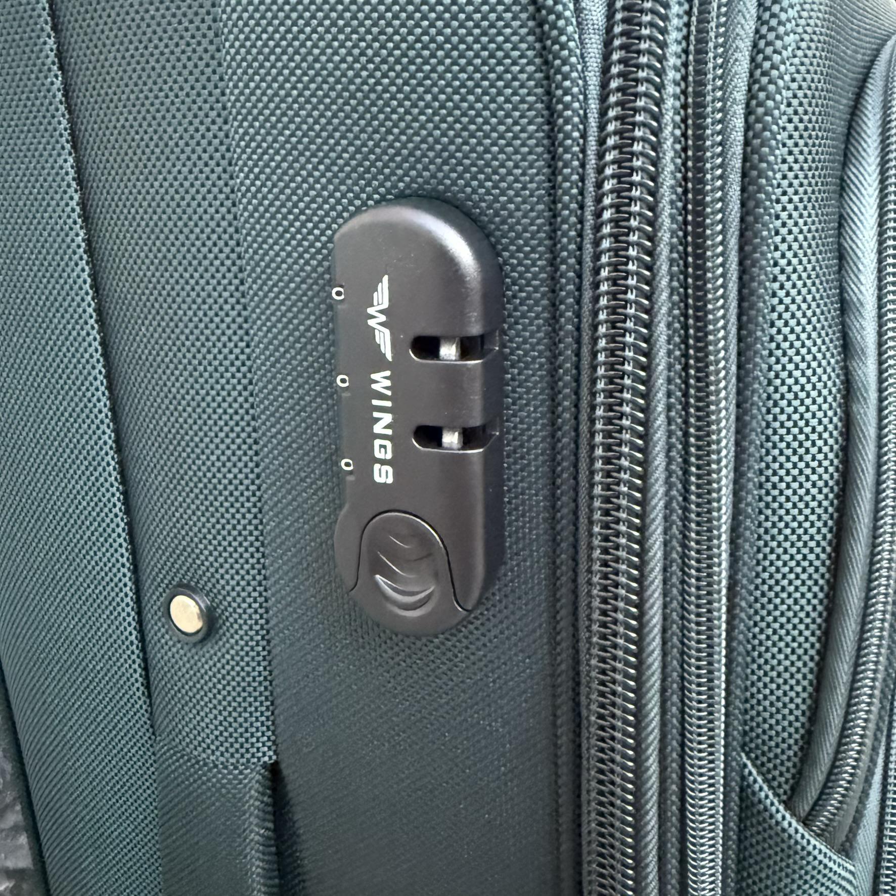 Валіза тканинна Wings 1708 на 4 колесах M Зелений (30485136) - фото 5 Валіза тканинна Wings 1708 на 4 колесах M Зелений (30485136) - фото 5