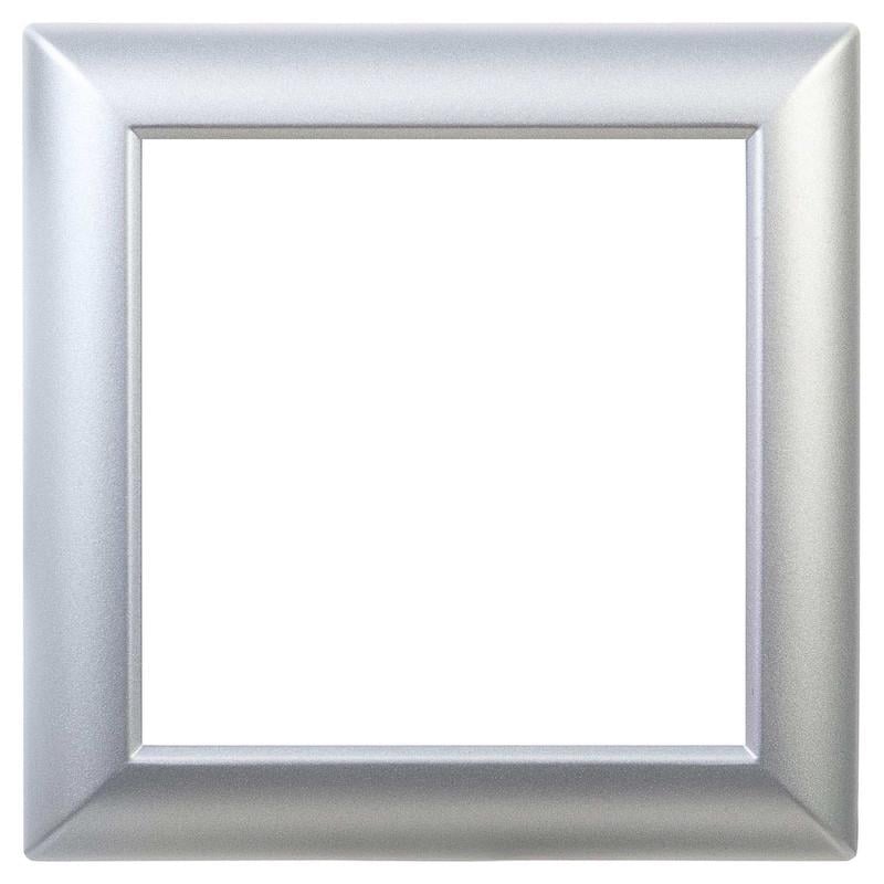 Рамка и суппорт 1-постовая ДКС Avanti 63,5х63,5х7 мм с каркасом для In-Liner Front/Aero Серебристый [4404912]