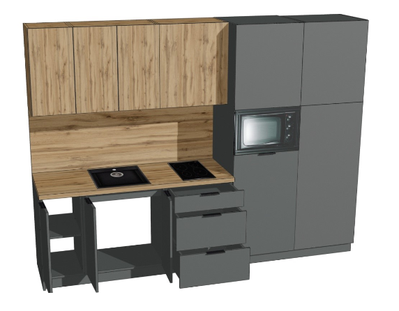 Кухня 2150х2850х600 мм (EAN-31) - фото 6 Кухня 2150х2850х600 мм (EAN-31) - фото 6