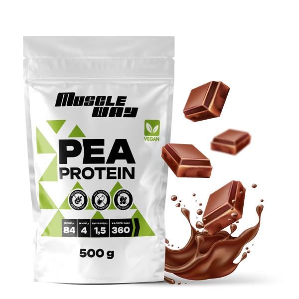 Протеїн гороховий MuscleWay Vegan Шоколад 84% білка на 16 порцій 500 г (21-125-pp-mv-rs-500gr.6) Протеїн гороховий MuscleWay Vegan Шоколад 84% білка на 16 порцій 500 г (21-125-pp-mv-rs-500gr.6)