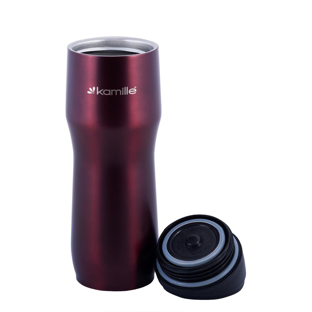 Термокружка Kamille из нержавеющей стали 450 мл Красный (2050)