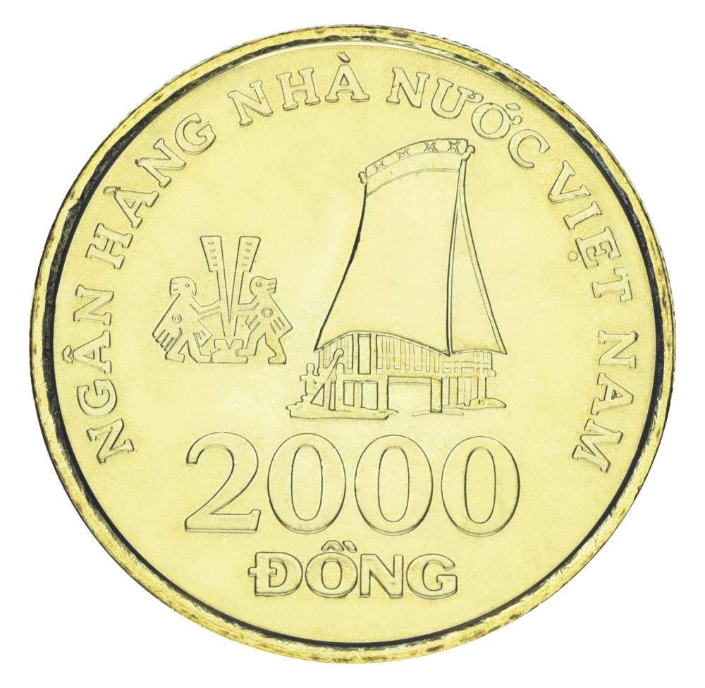 Колекційна монета В'єтнам 2000 донгів 2003 UNC (KM#75)