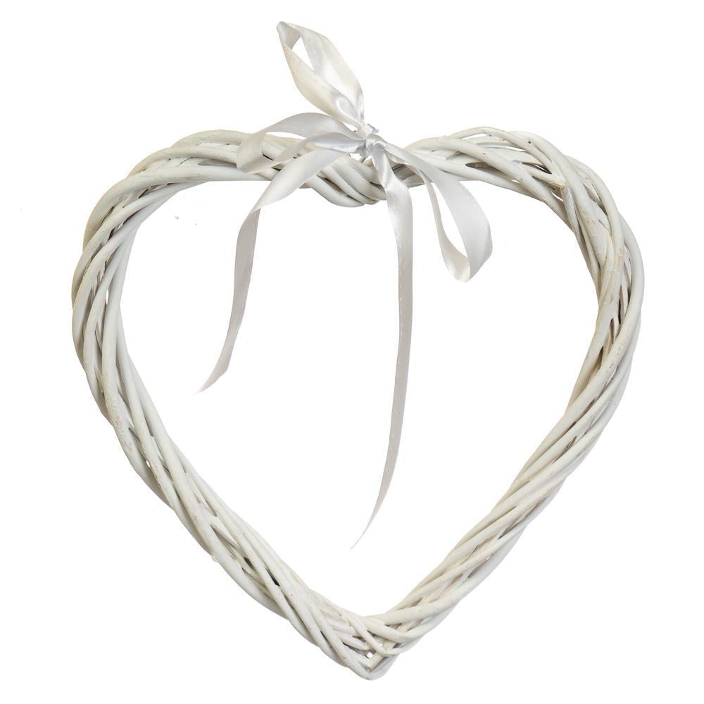 Вінок підвісний з лози Витончене серце 25х24 см 4 комплекти (5002-016)