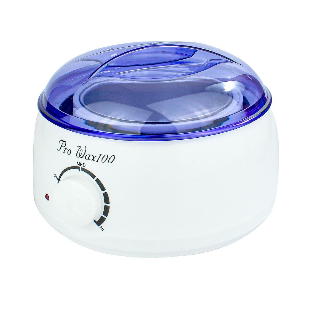 Набор для депиляции воскоплав баночный PRO-WAX 100 100 Вт/воск 1 кг/гранулы/шпатели деревянные/масло (nndp-1212)