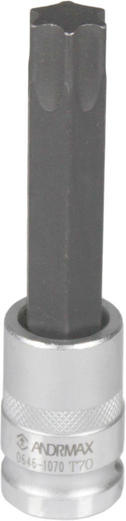 Головка торцевая ANDRMAX с битой TORX 1/2 T70 100 мм (0646-1070) Головка торцевая ANDRMAX с битой TORX 1/2 T70 100 мм (0646-1070)