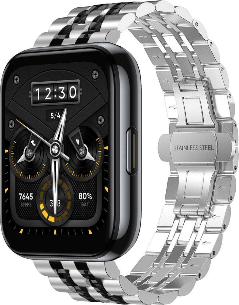 Браслет металлический Spinye Line для Realme Watch 2/2 Pro Silver Black (37278-69)