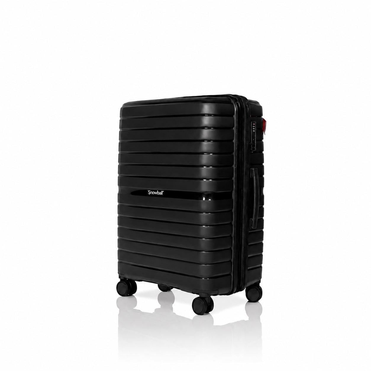 Чемодан с расширением Snowball 49203 маленький 39 л Черный (49203-S-Black)
