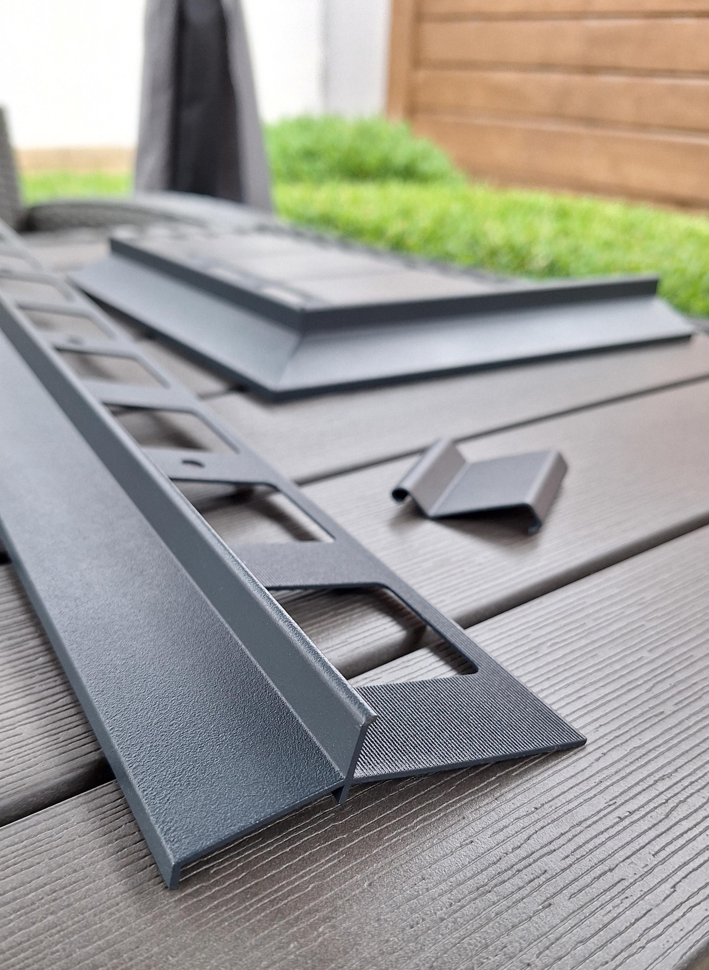 Алюмінієвий капельник відлив MAXI під плитку для відкритого балкона/тераси 2 м Графіто-антрацитовий матовий (18375577) - фото 7 Алюмінієвий капельник відлив MAXI під плитку для відкритого балкона/тераси 2 м Графіто-антрацитовий матовий (18375577) - фото 7