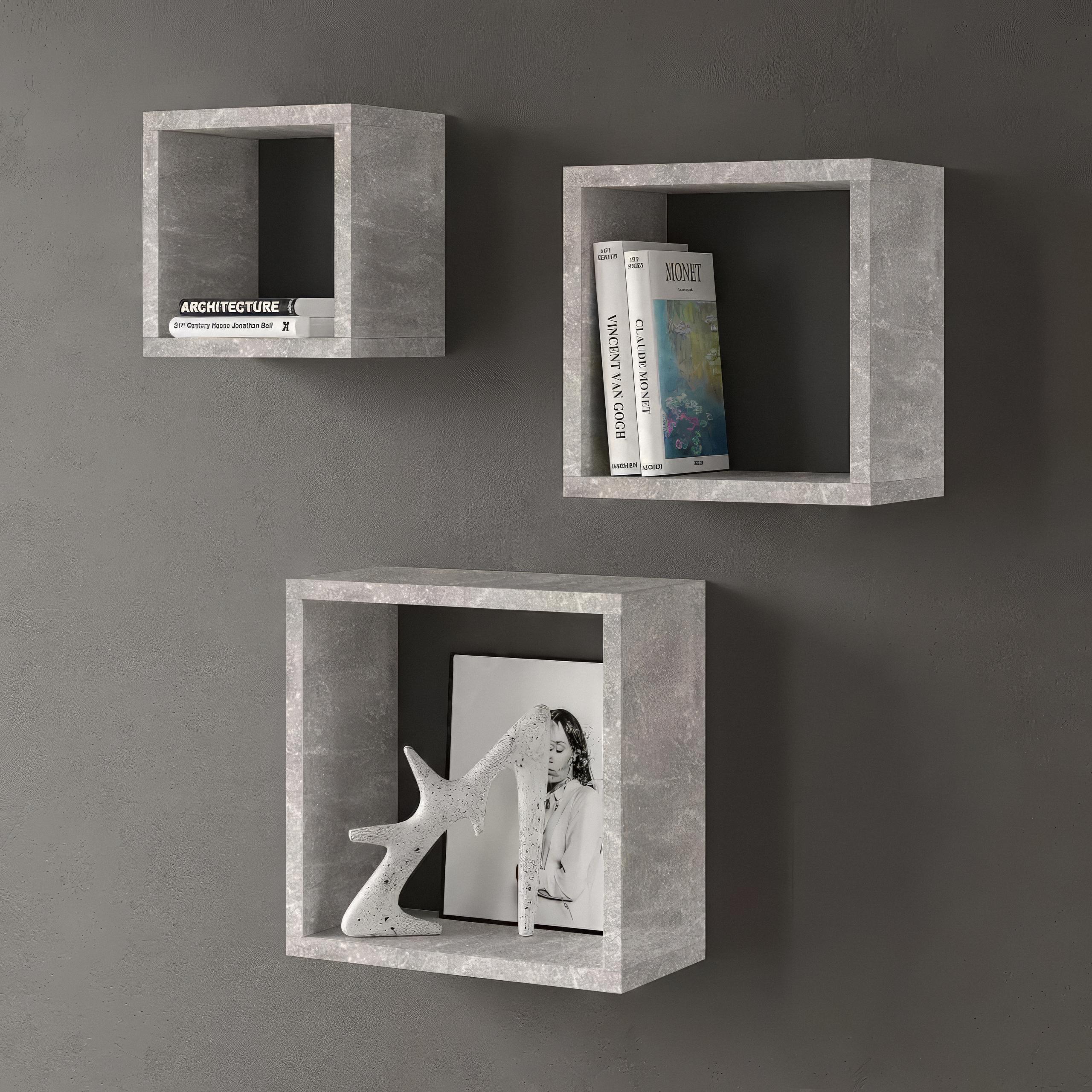 Комплект настенных полок GT-27 302х150х302 мм Бетон - фото 1