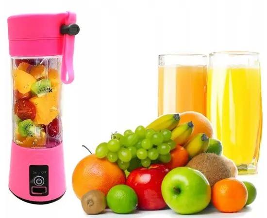 Фітнес-блендер портативний Smart Juice Cup Fruits USB Рожевий (1693378771) - фото 4