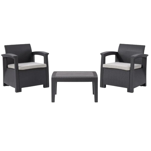 Комплект уличной садовой мебели Bonro B-18019 2-местный Серый