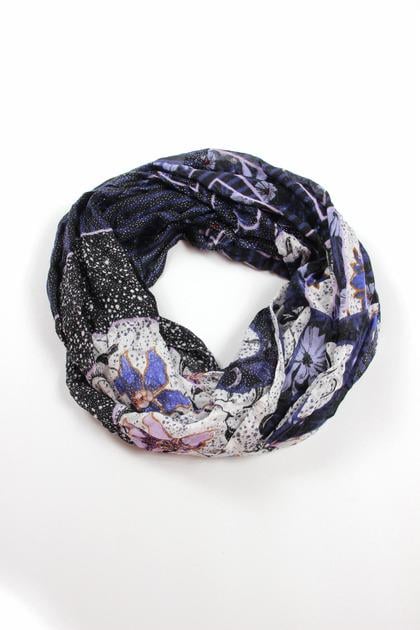 Шарф Cecil 99466-24 принт one size Синий