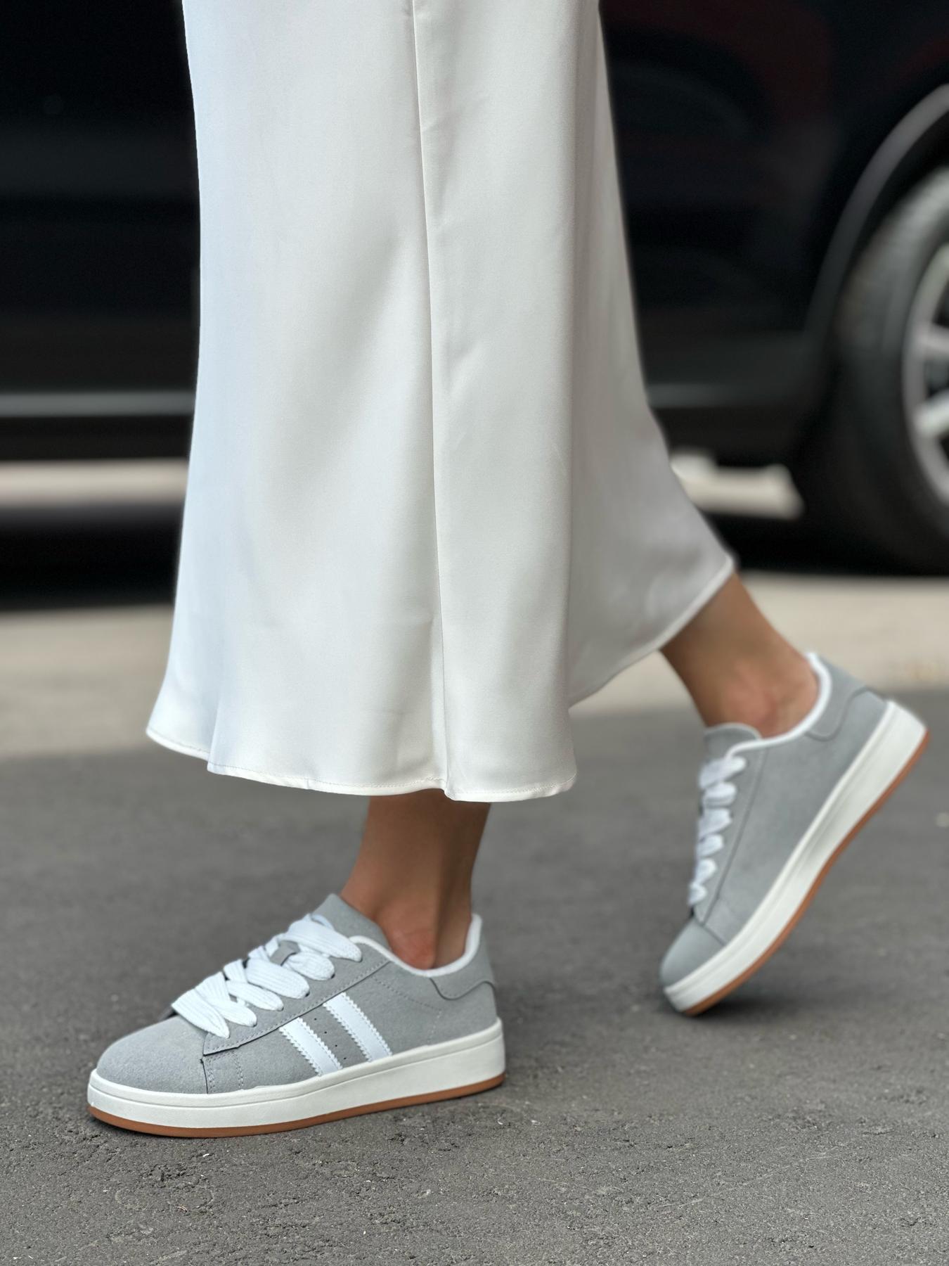 Кеды женские эко-замша р. 41 Серый (10285702) - фото 2