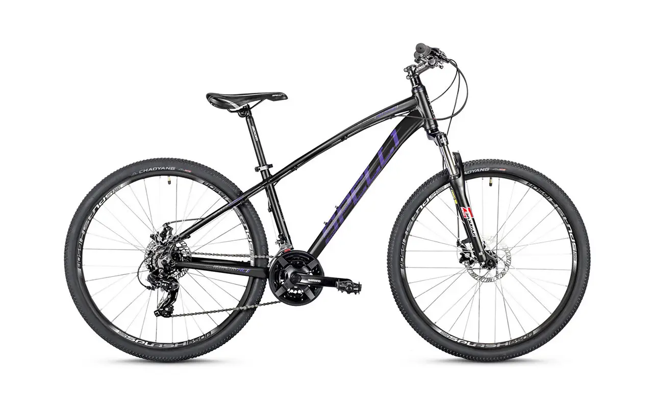 Велосипед Spelli SX-2700 650В 27,5"/17" Чорно-фіолетовий (SPL-834M17)