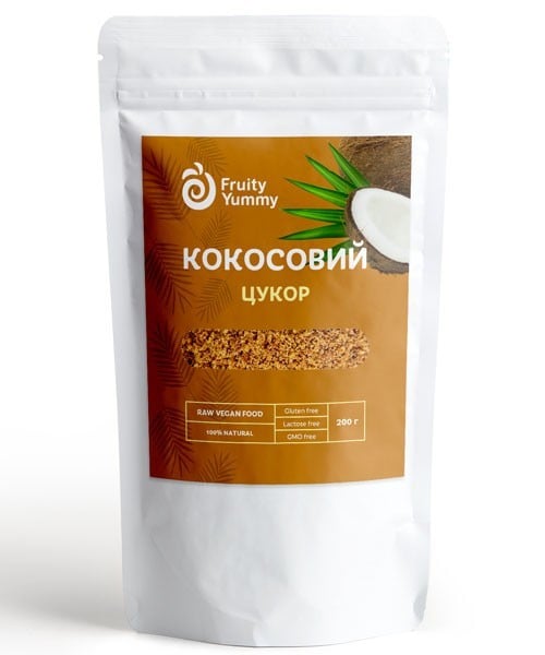 Сахар кокосовый Fruity Yummy коричневый 200 г