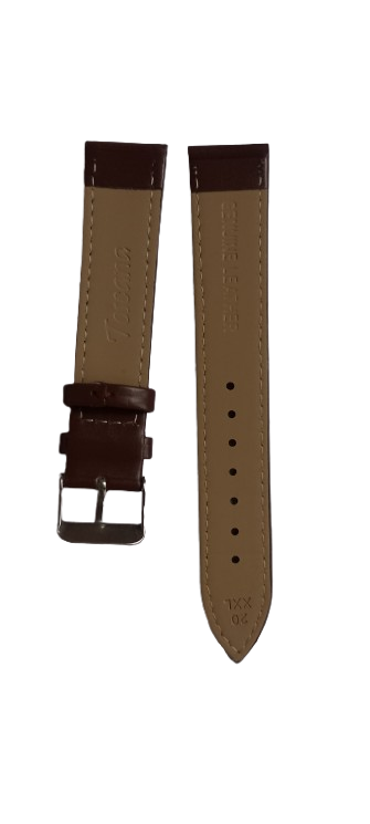 Ремешок для часов кожаный гладкий 20х180 мм XL Коричневый (3835) - фото 2