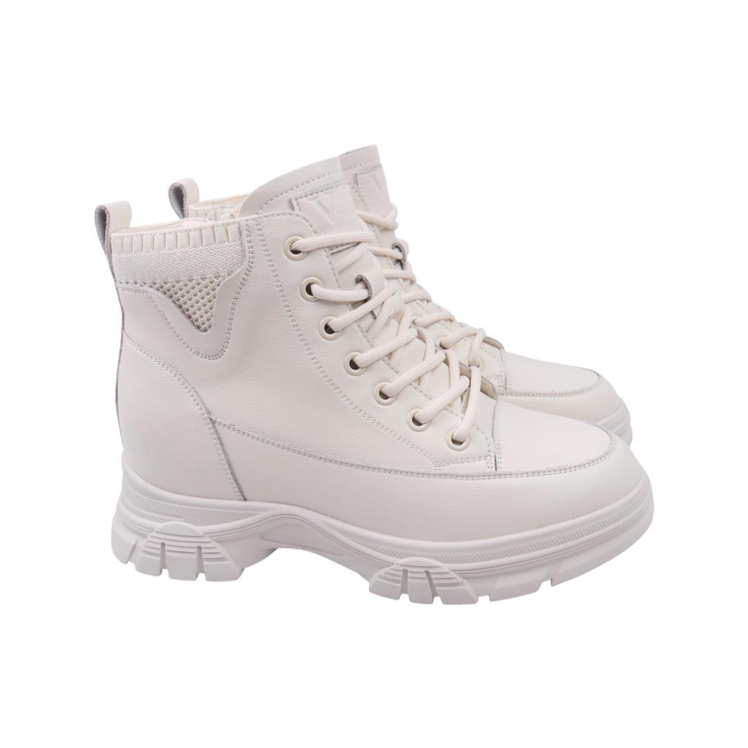 Ботинки женские Vikonty из кожи р. 40 Молочный (272-21/22DHC)