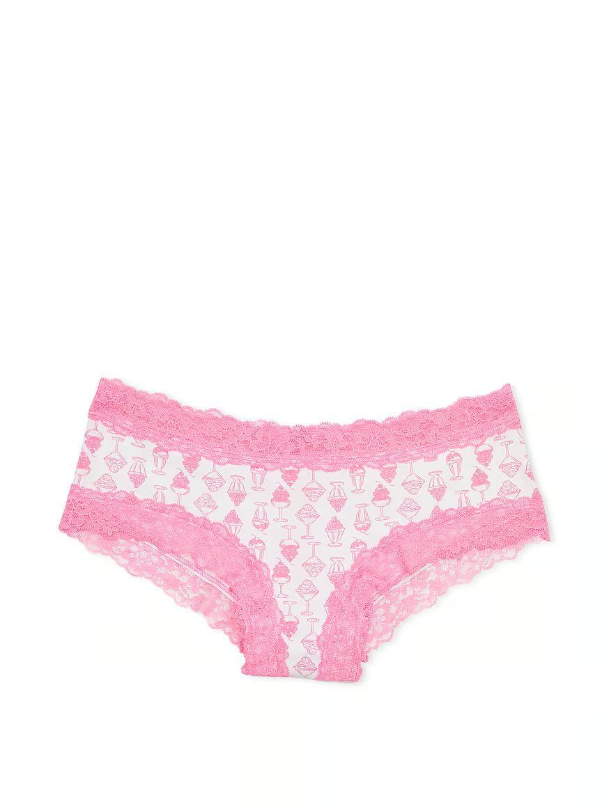 Трусики Victoria’s Secret Lace-Waist Cotton Cheeky Panty S Белый (26825025)