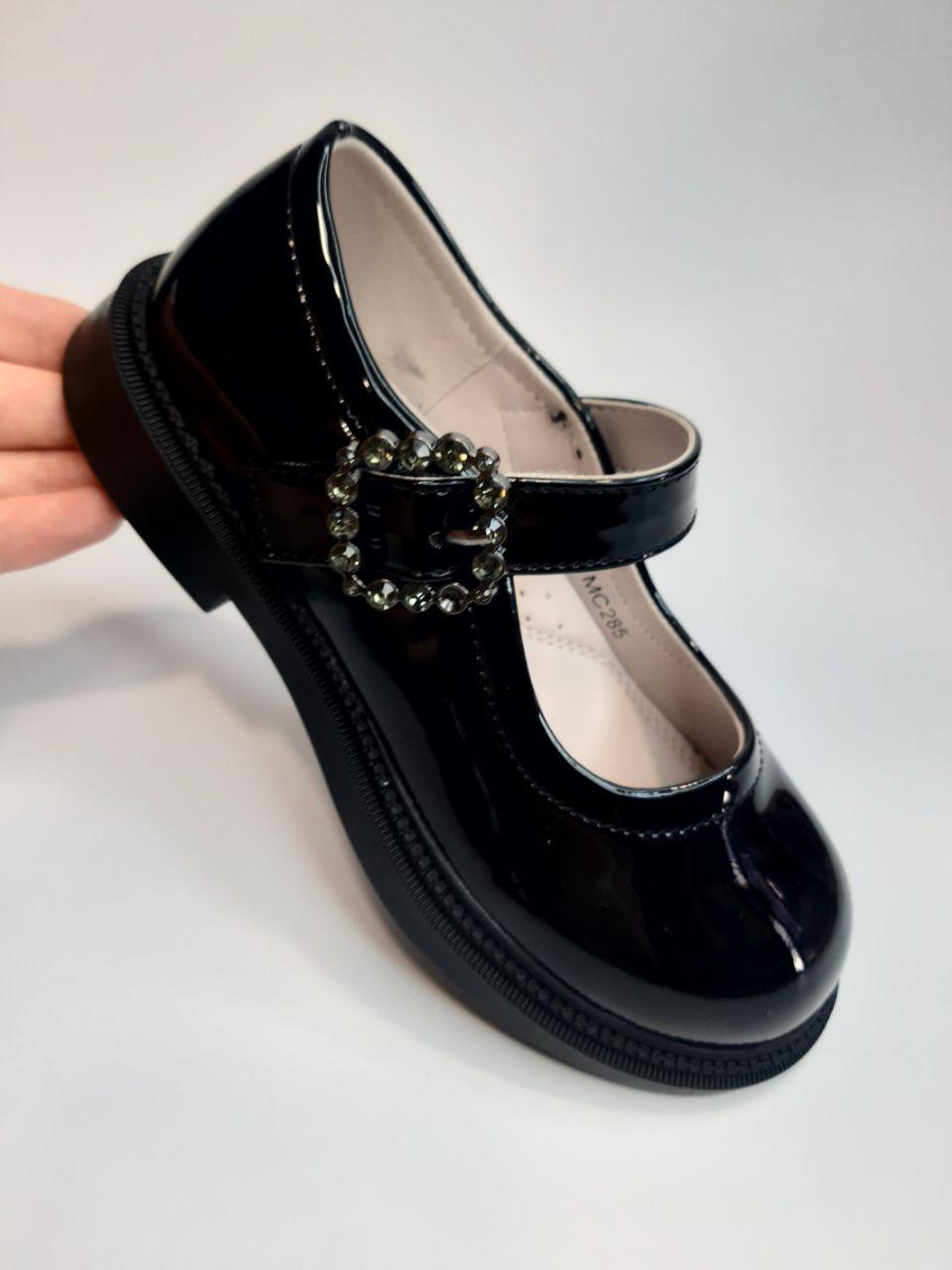 Туфлі для дівчинки Apawwa р. 31 18,8 см Чорний (285 black) - фото 4 Туфлі для дівчинки Apawwa р. 31 18,8 см Чорний (285 black) - фото 4