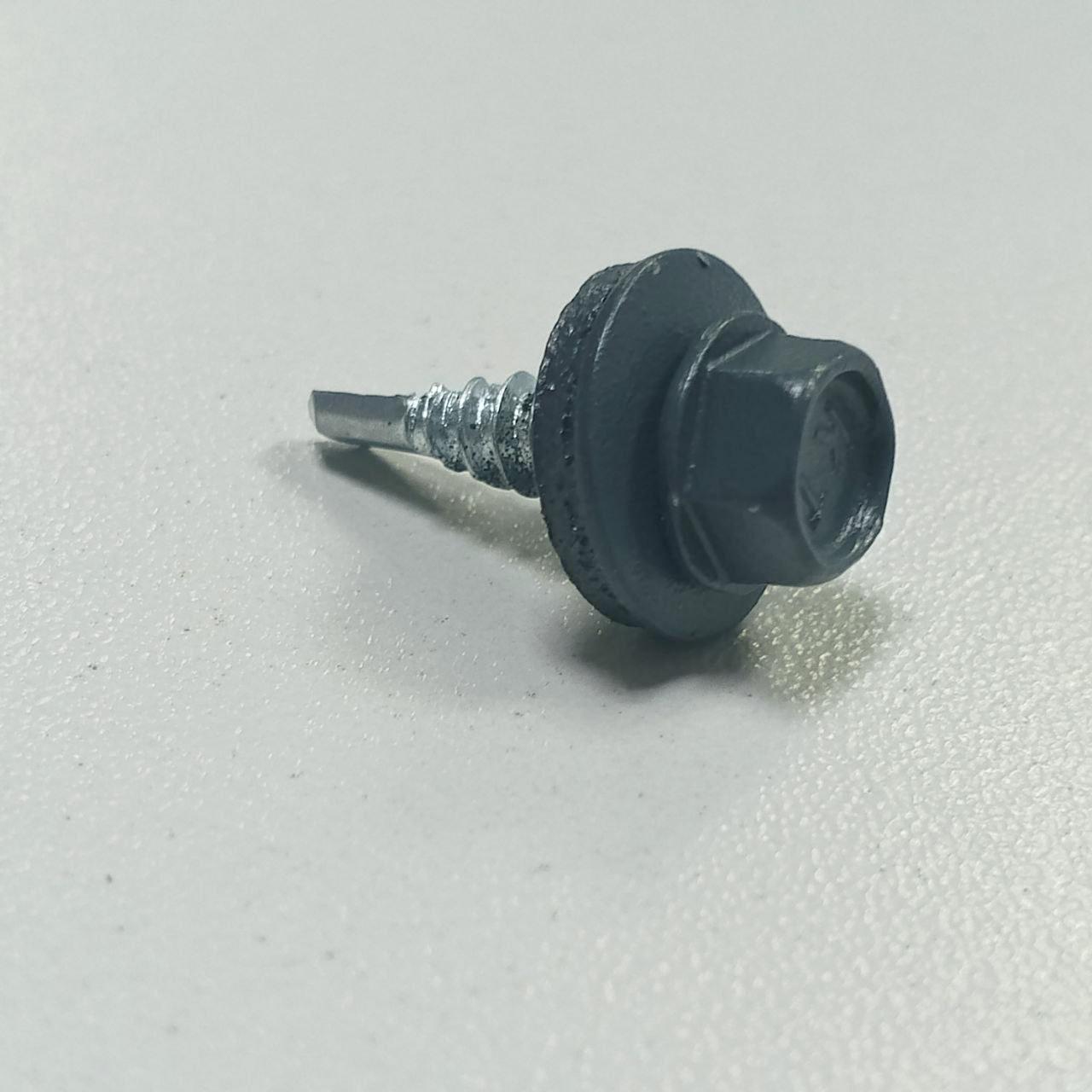 Саморез по металлу KrepTech 4,8x19 мм RAL 7016 МАТ 250 шт. уп. (29469391) - фото 3