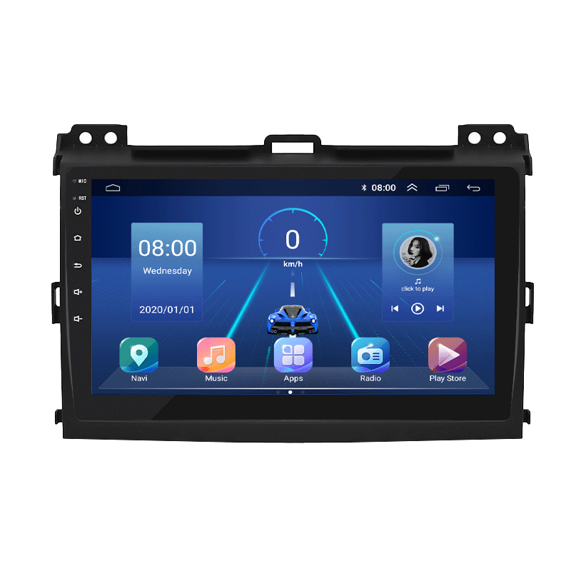 Магнитола штатная Lesko 9" для Toyota Land Cruiser Prado 120 Series Restyling 2007-2009 6/128Gb Wi-Fi GPS