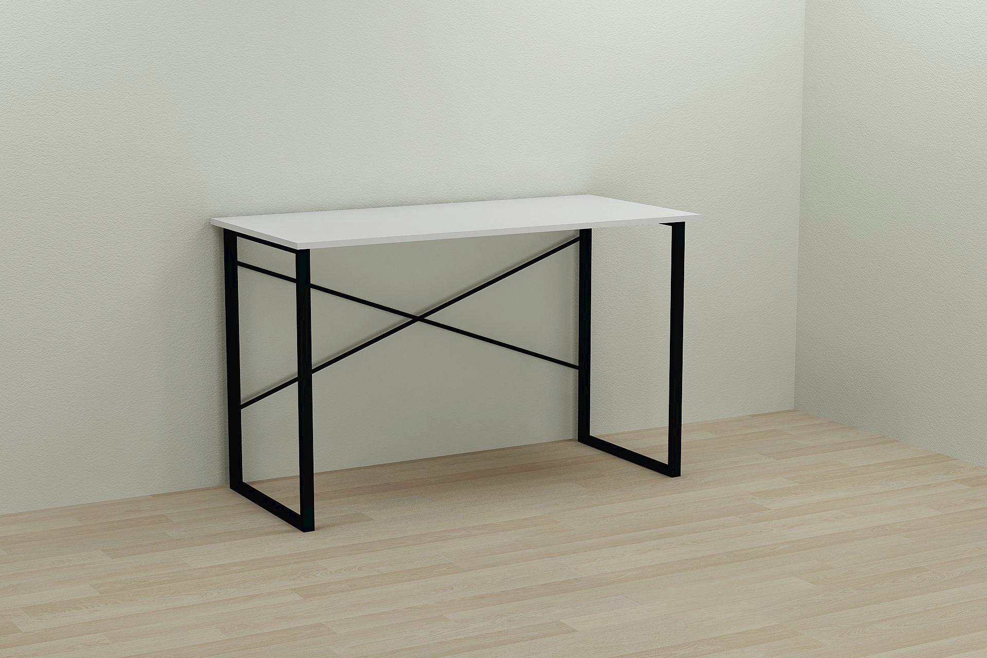 Письмовий стіл Ferrum-decor Дейв 75x100x70 см Чорний/ДСП Білий