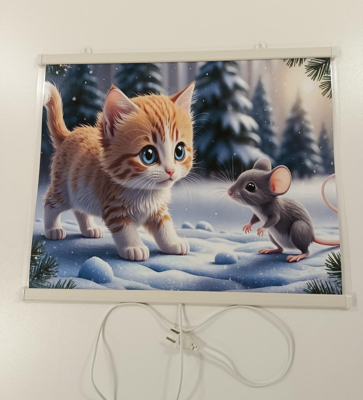 Инфракрасный обогреватель-картина Котик настенный пленочный 240 Вт (wkr-10030) - фото 2 Инфракрасный обогреватель-картина Котик настенный пленочный 240 Вт (wkr-10030) - фото 2