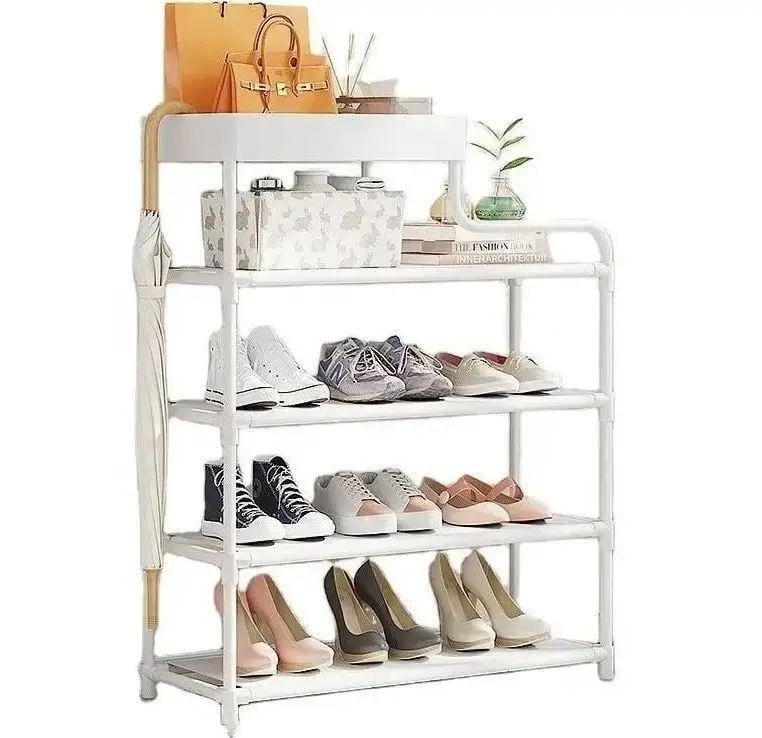 Полка органайзер для обуви shoe rack 62х60х21 см металлическая Белый (opt-105792)