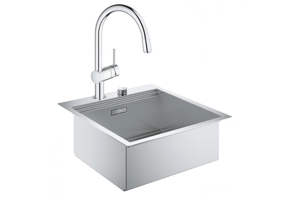 Набор Grohe мойка кухонная K800 31583SD0 со смесителем Minta 32918000