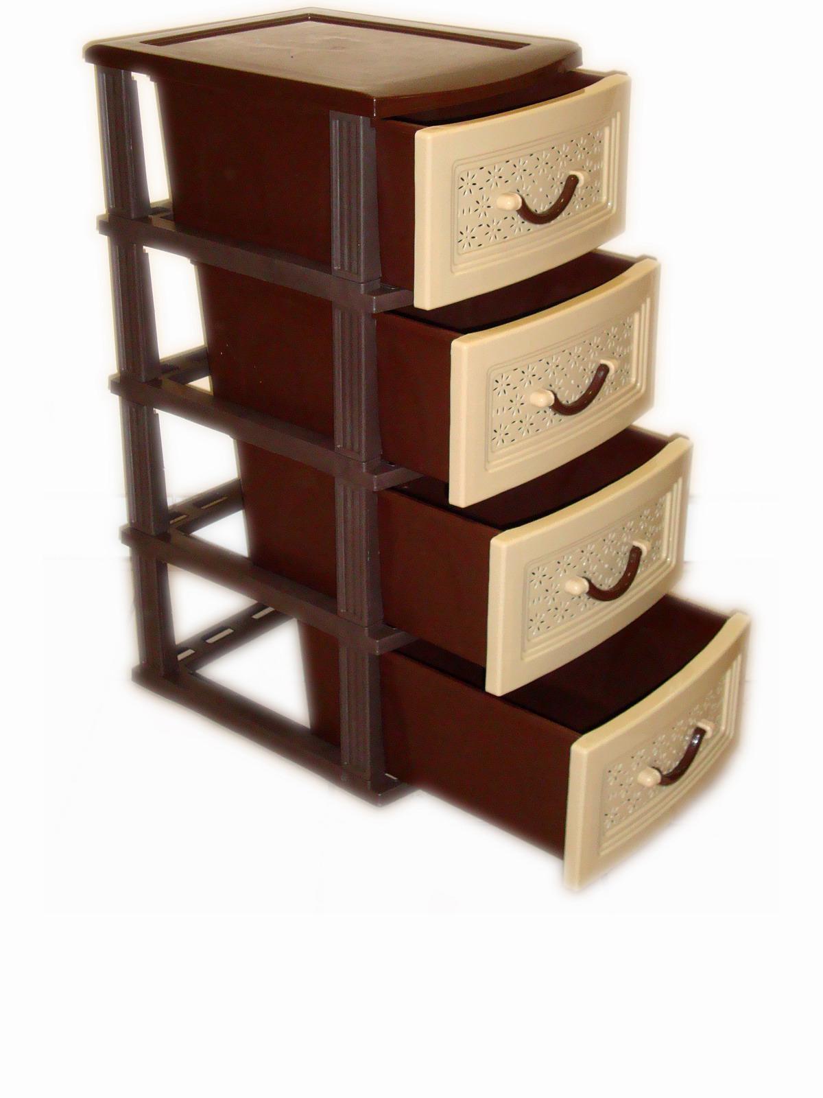 Комод пластиковий Life 4 ящики 82х35х47 см