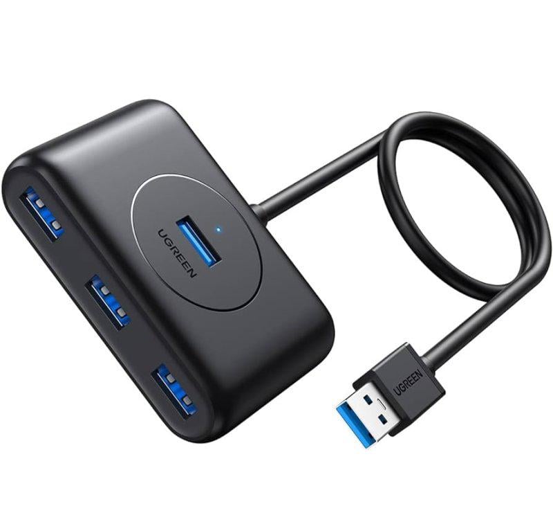 USB-хаб UGREEN CR113 USB 3.0 Hub 1 м Black (UGR-20291)