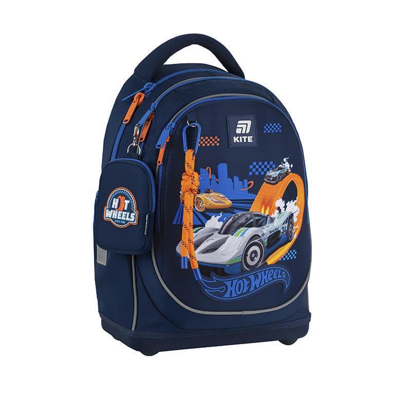 Рюкзак школьный KITE Education Hot Wheels 36x27x16 см 15,5л Темно-синий (HW25-724S)