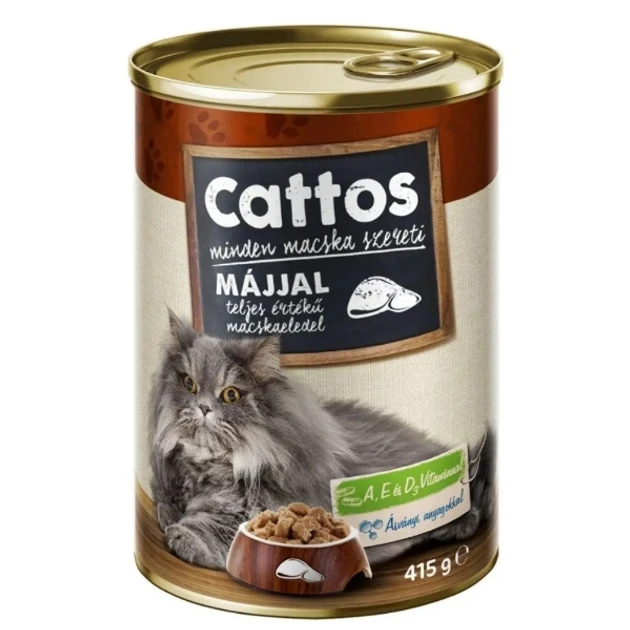 Вологий корм для дорослих кішок з печінкою Cattos 415 г