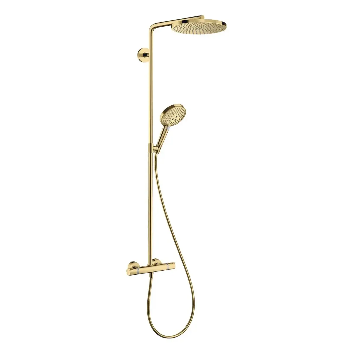 Душевая система Hansgrohe Raindance S 240 EcoSmart PowderRain 2jet с термостатом металл Золотой (28823990)