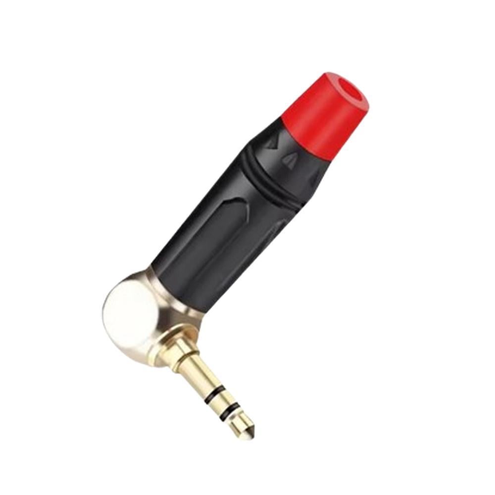 Роз'єм кутовий TC197-R Mini Jack 3,5 мм кабельний 3 контакти Чорний (000048584)
